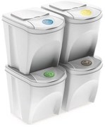 PROSPERPLAST Odpadkový kôš SORTIBOX SIVÝ KAMEŇ - 4x20L