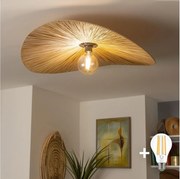 Brilagi - LED prisadený luster CERIA BOHO 1x objímka E27/40W/230V, priemer 80 cm, rafia