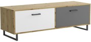 TV stolík Bari dub artisan/grafit/biela