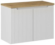 Závěsná skříňka pod umyvadlo Nova White II s deskou 80 cm bílá/dub coast evoke