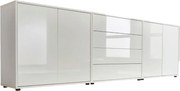 XXXLutz ŠIROKÁ KOMODA, biela, biela s vysokým leskom, 237/73/33 cm MID.YOU - Komody - 001067002601