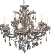 Veľký strieborný krištáľový luster Marshal - Ø 70x60/185 cm E14/max 8x40W