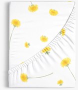 Goldea bavlnená napínacia plachta - púpavy 90 x 200 cm