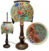 Mozaiková lampa Tiffany štýl KVETY JOY Branches - burner 37*15