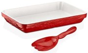 KULSAN MELAMÍNOVÁ ŠALÁTOVÁ SÚPRAVA ČERVENO BIELA