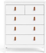 Biela vysoká komoda 82x99 cm Madrid – Tvilum