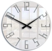 Nástěnné hodiny Slim 59 cm bílé/šedé