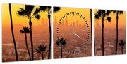 Obraz - Panorama Los Angeles (s hodinami) (90x30 cm)