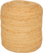 AKCIA Béžový jutový taburet POEF II. akosť