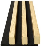 Akustický obkladový panel TASTIERA FLLOW, MDF, 2 650 × 137 × 33 mm, dub saragossa