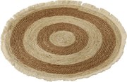 Prírodný okrúhly koberec VELOR DUO ⌀ 70 cm, béžový/hnedý