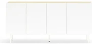 Biela/v prírodnej farbe nízka komoda v dekore duba 165x78 cm Arista – Teulat