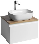 Aqualine Aqualine, ALTAIR skrinka s doskou 58 cm, biela/dub emporio, AI263-02