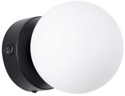 Nástenné svietidlo Yoli, 1x biele sklenené tienidlo, b