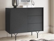 Skrinka so zásuvkami Raven, čierna%