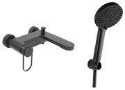 Vaňová batéria SAT Fusion s vaňovým setom 150 mm čierna matná SATBSFU222KPCCSET