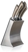 Banquet Sada nožov Metallic Platinum, 5 ks a nerezový stojan