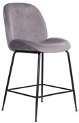 Barová stolička Dori Black sivá, zamat