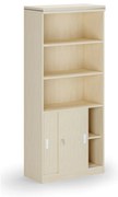 Kombinovaná kancelárska skriňa ARRISTO LUX, zasúvacie dvere, 800 x 400 x 1836 mm, breza