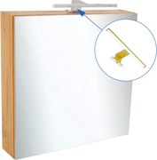 Comodo Zrkadlová skrinka Ideal OW 60 ZS LED-G s osvetlením Any LED 30 G, zlatá
