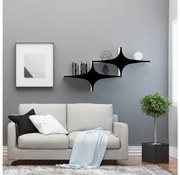 Nástenná polica SUSEN 69x135 cm biela/čierna