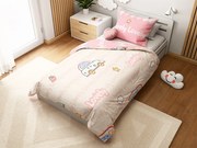 Bavlnené obliečky do postieľky AUTÁ LOVELY ružové