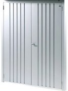 Dverový set pre prístrešok na drevo Biohort Woodstocku 230 strieborný