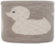 Béžový bavlnený organizér Kindsgut Duck, ø 16 cm