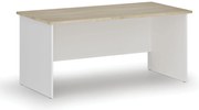 Kancelársky písací stôl PRIMO WHITE, 160x80 cm, biela/dub prírodný