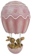 Dekorácie králičkov v teplovzdušnom balóne - 11 * 11 * 19 cm