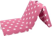 Skladací matrac Samba, ružový so vzorom hviezd%