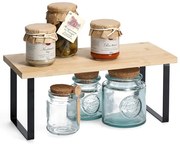 Zeller Present Prídavná polica, drevená podesta, nohy čierny kov ZELLER - AREA