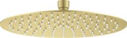 Deante Cascada, okrúhla oceľová dažďová sprchová hlavica 250mm, zlatá matná, DEA-NAC_R10K