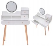 Elegantný toaletný stolík s LED svetlom v škandinávskom dizajne