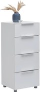 XXXLutz KOMODA, biela s vysokým leskom, 45,3/99,3/40 cm Voleo - Komody - 000554000102