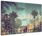 Obraz - mesto v budúcnosti (90x60 cm)