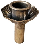 Čierny antik kovový dekoračný svietnik Tilli - Ø 5*Ø 2*7cm