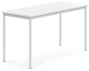Stôl SONITUS, 1400x600x720 mm, HPL - biela, biela