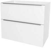 Mereo Mailo, kúpeľňová skrinka 81 cm, chróm madlo, Multidecor, Biela vysoký lesk perlička, MER-CN591SBIEL