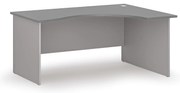 Ergonomický kancelársky písací stôl PRIMO GRAY, 160x120 cm, pravý, sivá/grafit