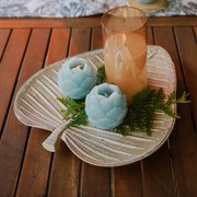 SIRIUS LED sviečky lotosové kvety DIA, sada 2 ks, modrá