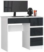 PC stolík Benicio II (biela + grafit lesk) (P). Akcia -22%. Vlastná spoľahlivá doprava až k Vám domov. 1069644