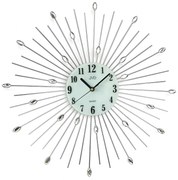 Dizajnové kovové hodiny JVD HJ117 so sklenenými kryštálmi, 49 cm