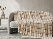 Mikroplyšová deka PLAID, krémová Rozmer: 150 x 200 cm