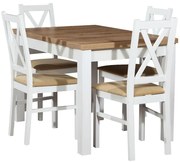 Jedálenská zostava Hebe 1+4 st30 120x80 +W113 wotan/biely