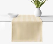Goldea damaškový behúň na stôl - zlaté prúžky so saténovým leskom 20x120 cm