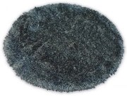 Koberec Love shaggy čierny 120 cm kruh