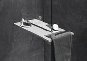 Polička Hüppe Select+ strieborná matná SL2401087