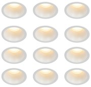 Sada 12 vstavaných bodových svetiel bielych GU10 35 mm IP44 - Dept