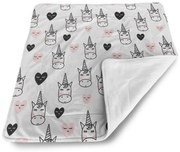 Sablio Deka pre bábätko Hlava jednorožca - 80x100 cm